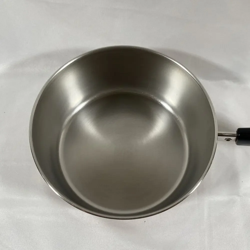 Revere Ware Copper Bottom 2 Qt Saucepan Steamer & Lid Clinton 95 h Stainless USA